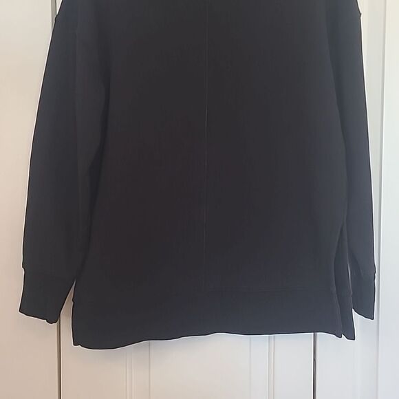 Athleta 24/7 Funnel Neck Sweatshirt Black Size S - Picture 8 of 13